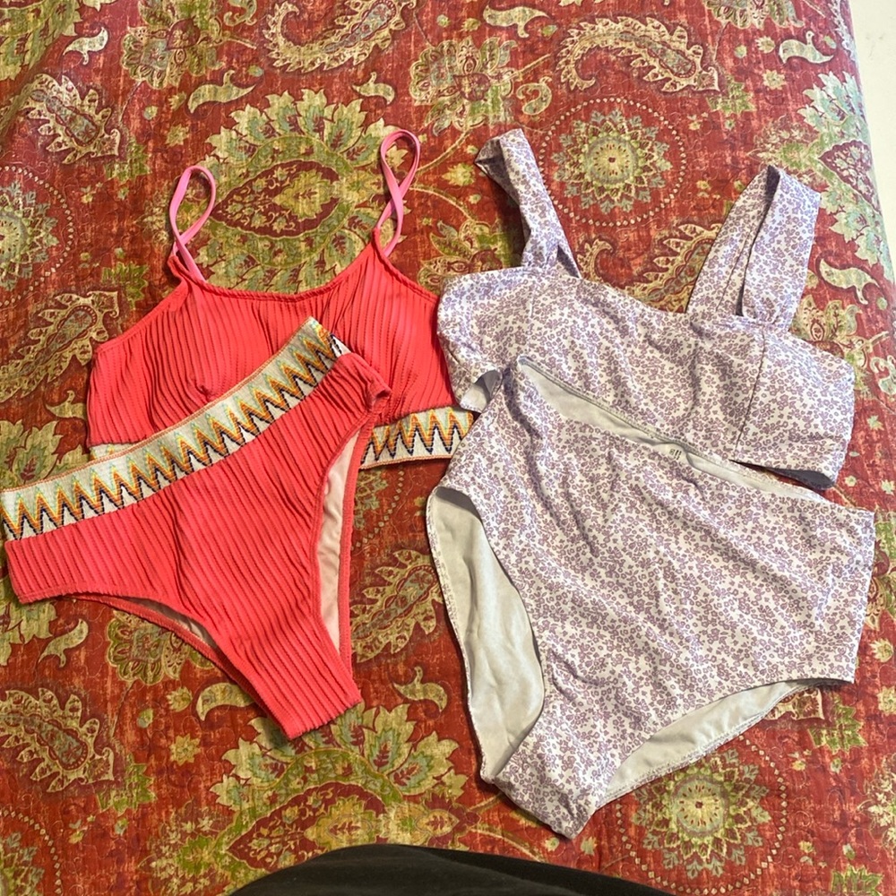 2 high waisted bikini size Large from SHEIN